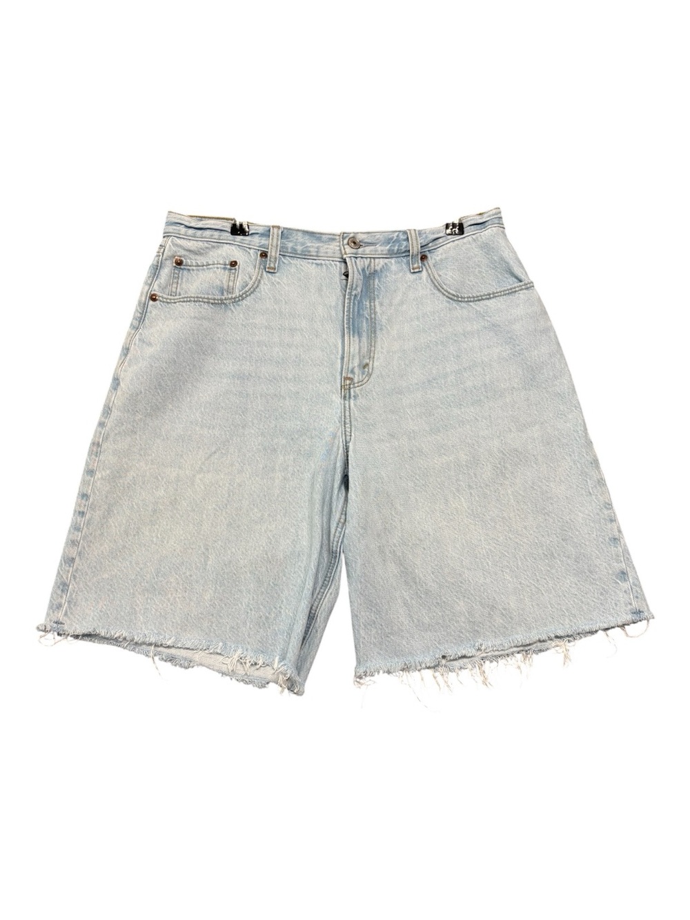 Abercrombie Curve Love High Rise Baggy Denim Jorts Light Wash Shorts 30/10